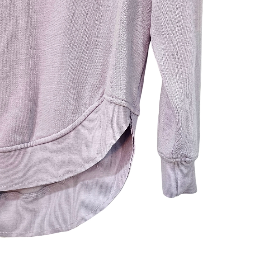 Pink Rose Crewneck Hi-Low Hem Sweatshirt - Picture 3 of 5
